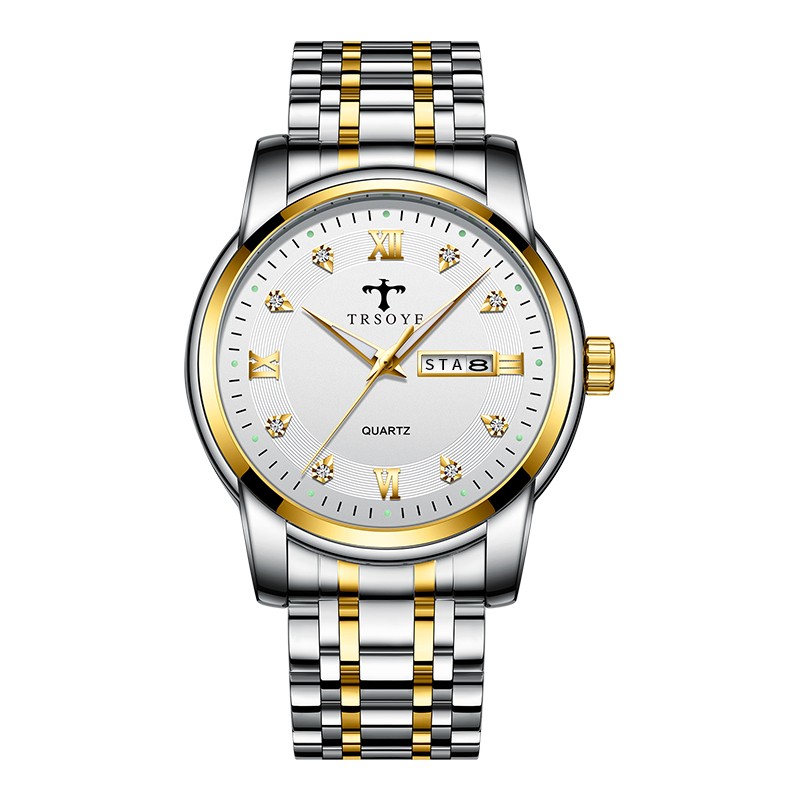 TRSOYE Business Diamond watch Luminous Date Fashion Quartz Wristwatches for men Gifts for Men Dropshipping to sell